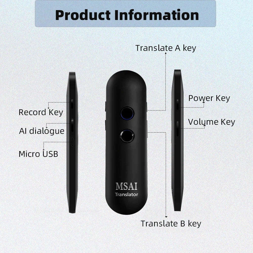 MSAI T4 Smart Voice Translator with 131 Languages-New T4 pro
