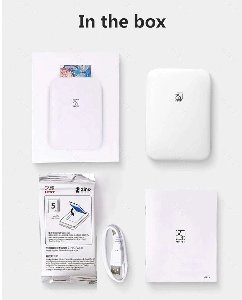 MT53 Pocket Photo Printer – Wireless Thermal Printer-Printer add 5pcs / Other