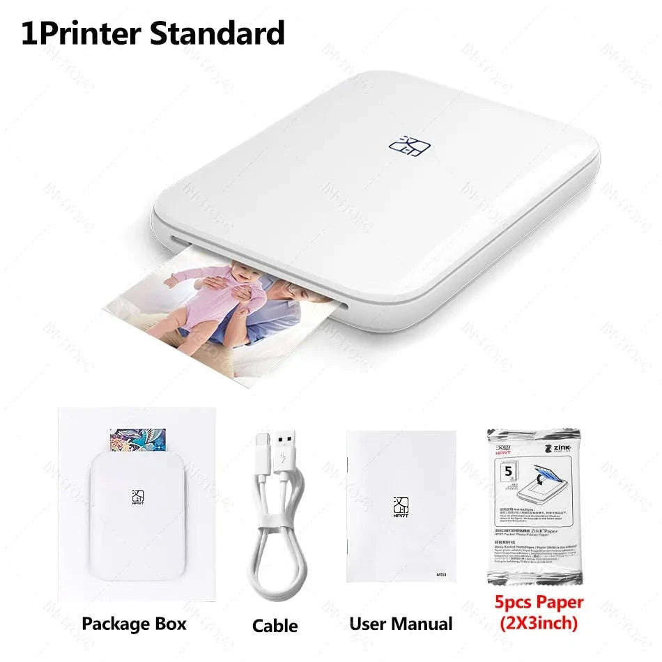 MT53 Pocket Photo Printer – Wireless Thermal Printer-Printer add 5pcs / Other