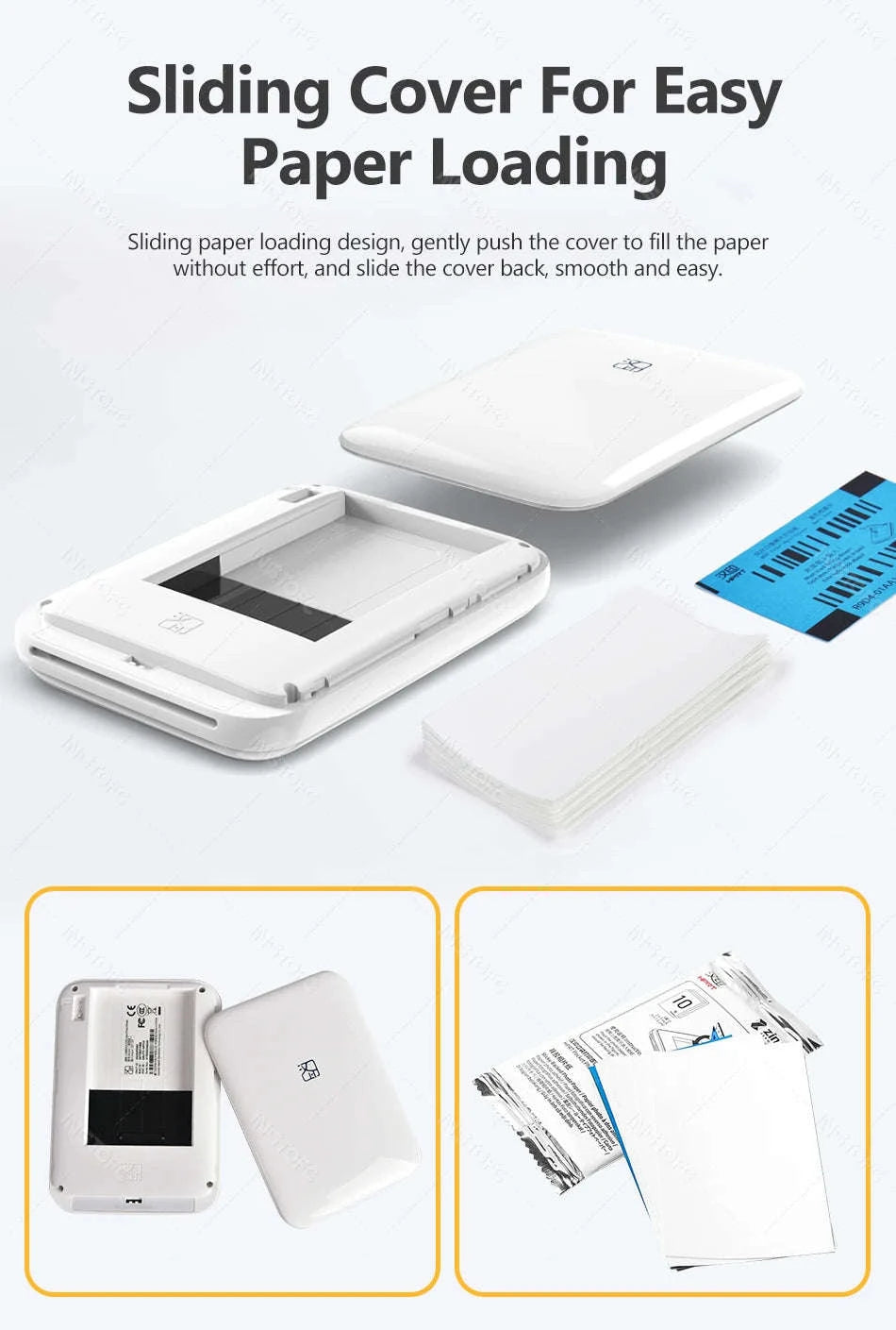 MT53 Pocket Photo Printer – Wireless Thermal Printer-Printer add 5pcs / Other