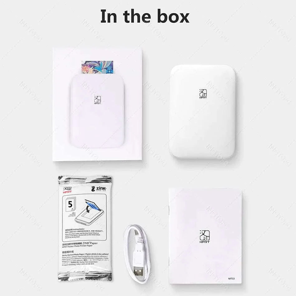 MT53 Pocket Photo Printer – Wireless Thermal Printer-Printer add 5pcs / Other