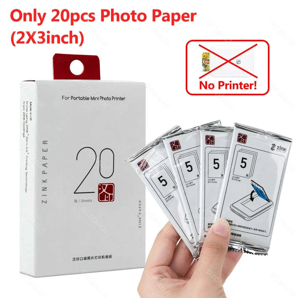 MT53 Pocket Photo Printer – Wireless Thermal Printer-Printer add 5pcs / Other