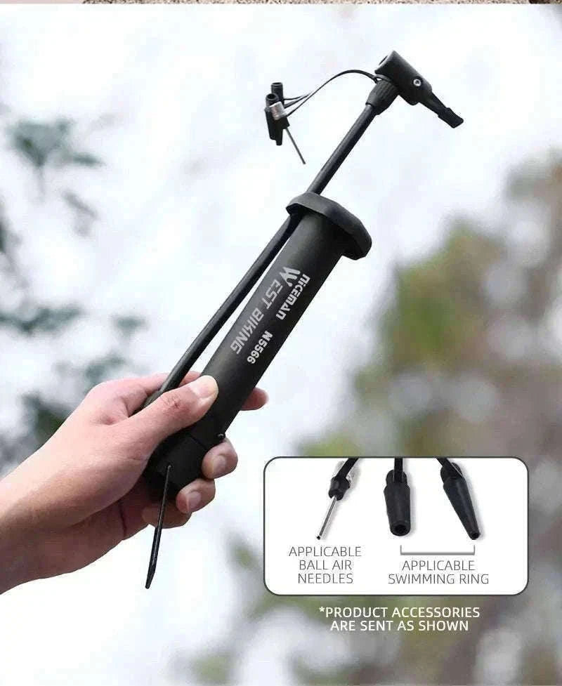 MTB Bicycle Pump 80 PSI Manual Floor Inflator-black