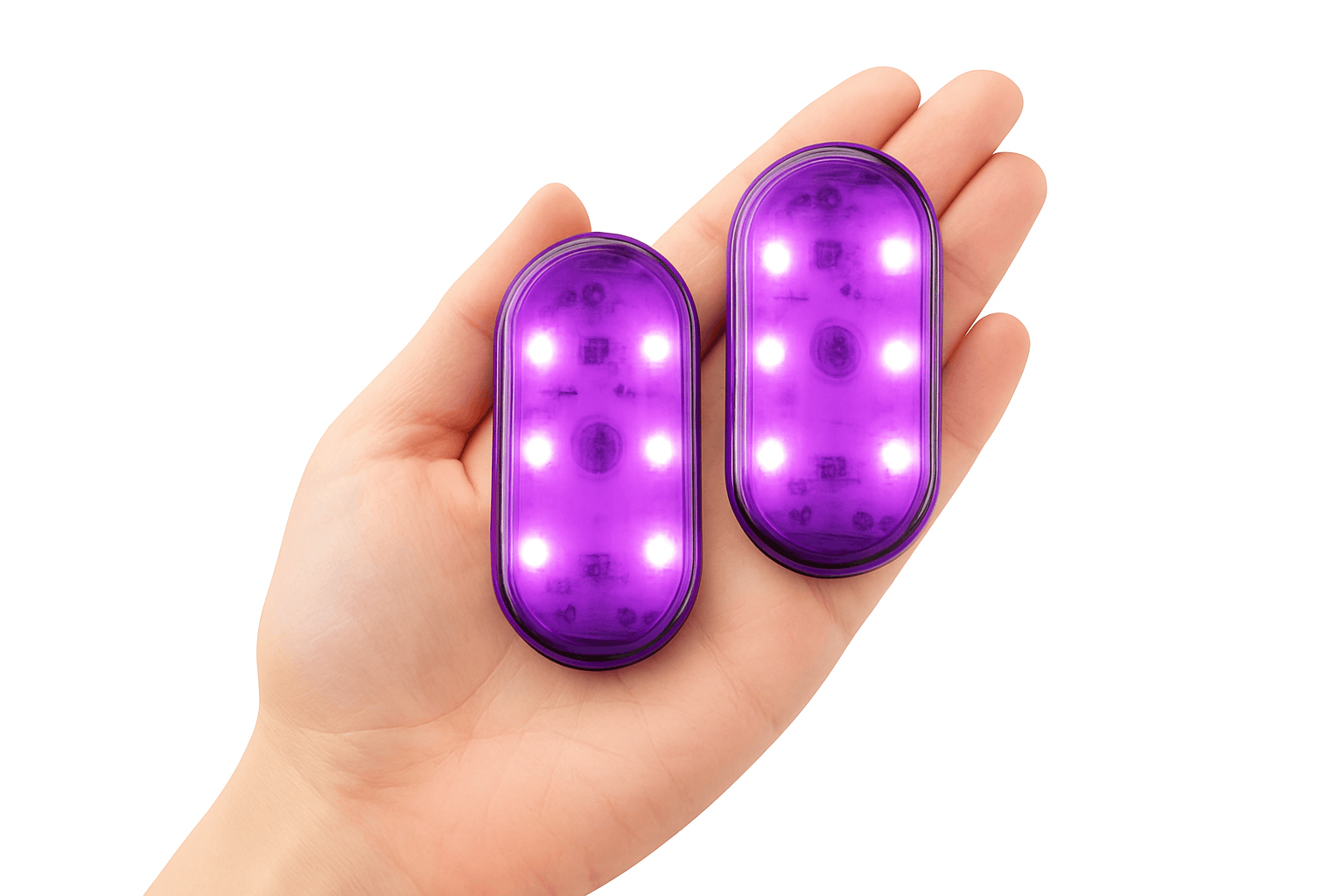 Multi-Color Wireless LED Car Light for Interior Mood Lighting-Ice Blue