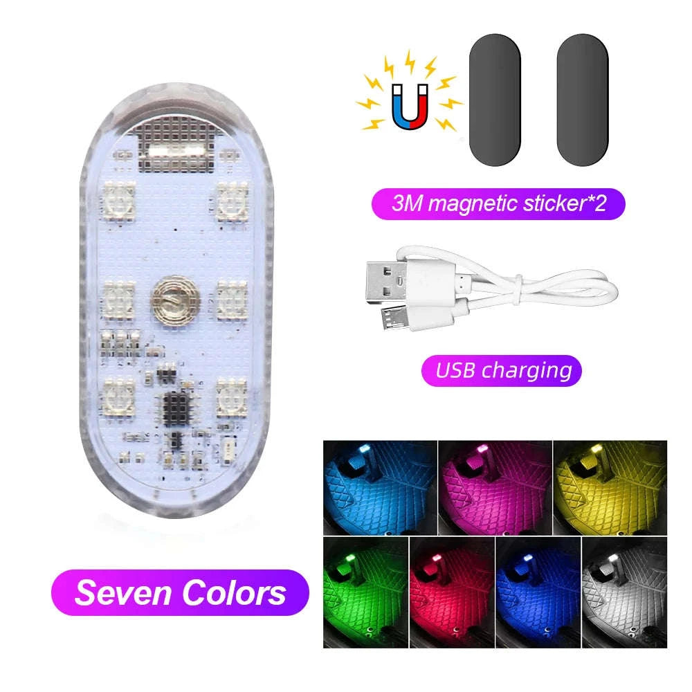 Multi-Color Wireless LED Car Light-Ice Blue