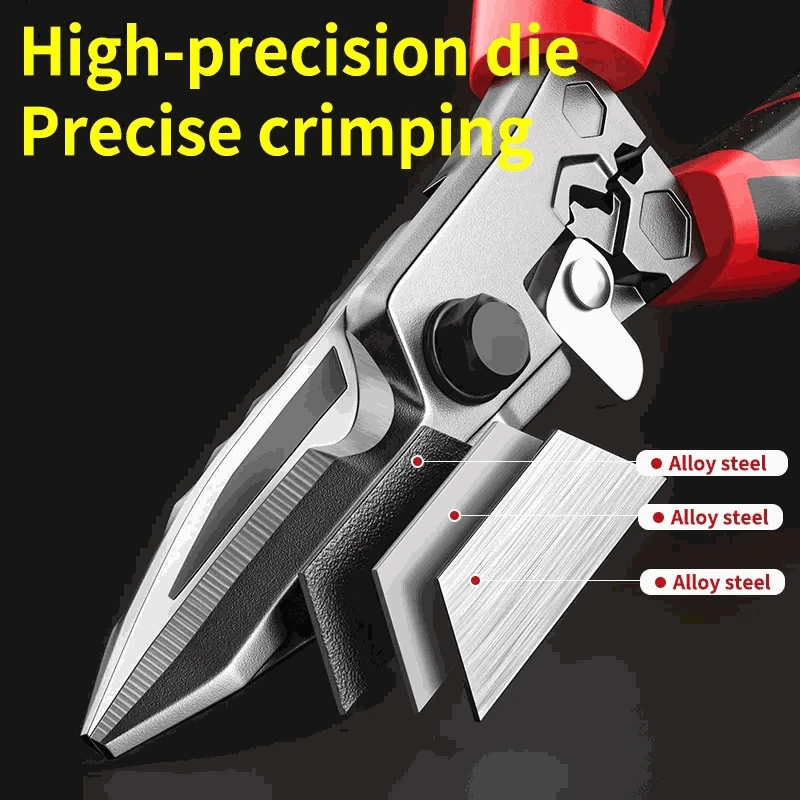Multi-Function Electrician Scissors with Wire Cutter, Crimper & Wrench-1 pc / China Mainland