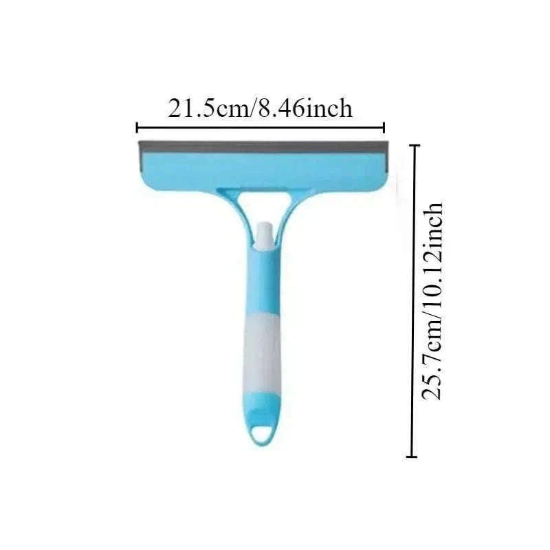 Multi-Function Glass Wiper Brush with Built-In Spray System-White