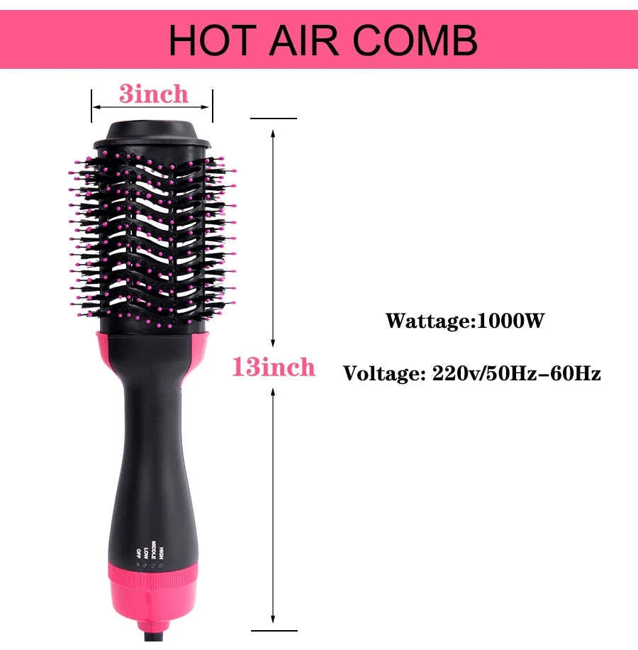 Multi-Function Hair Dryer Brush 4 in 1 Hot Air Styler-Black / AU Plug