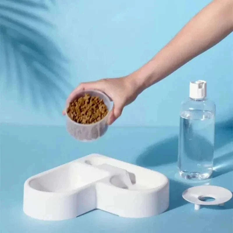 Multi-Functional Pet Bowl for Food and Water in One Setup-M