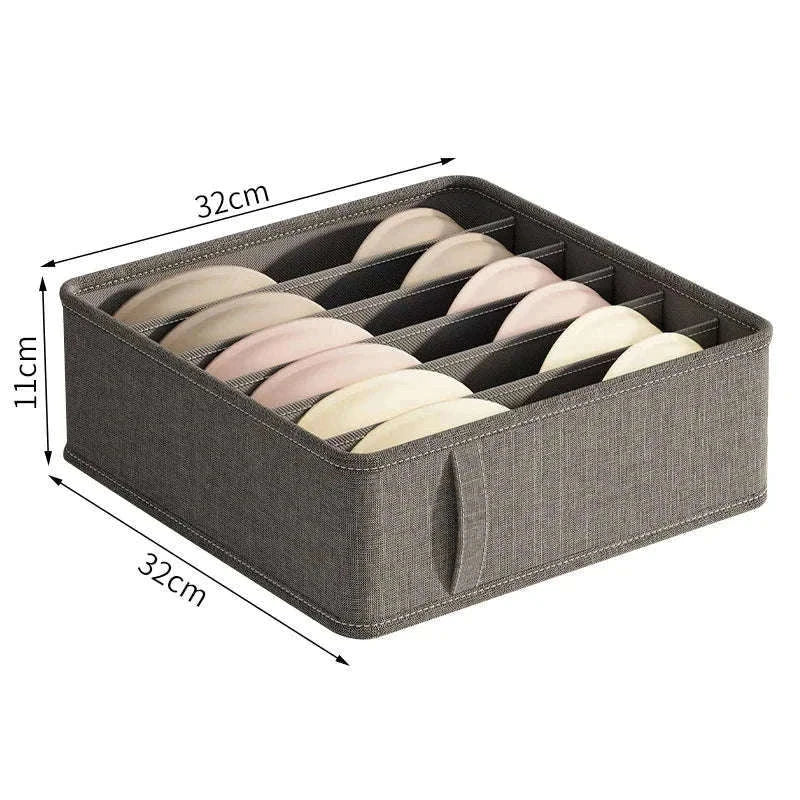 Multi-Grid Storage Organizer Box for Drawers and Cabinets-6 cell