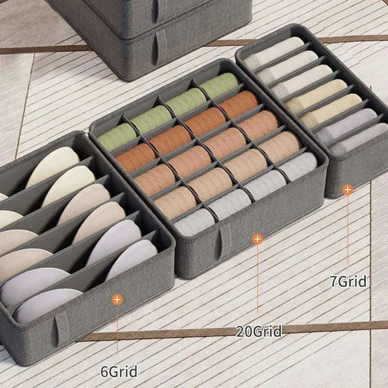 Multi-Grid Storage Organizer Box for Drawers and Cabinets-6 cell