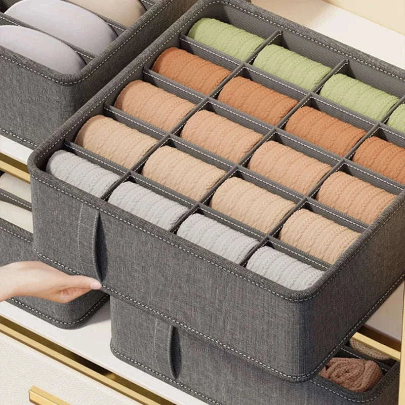 Multi-Grid Storage Organizer Box for Drawers and Cabinets-6 cell