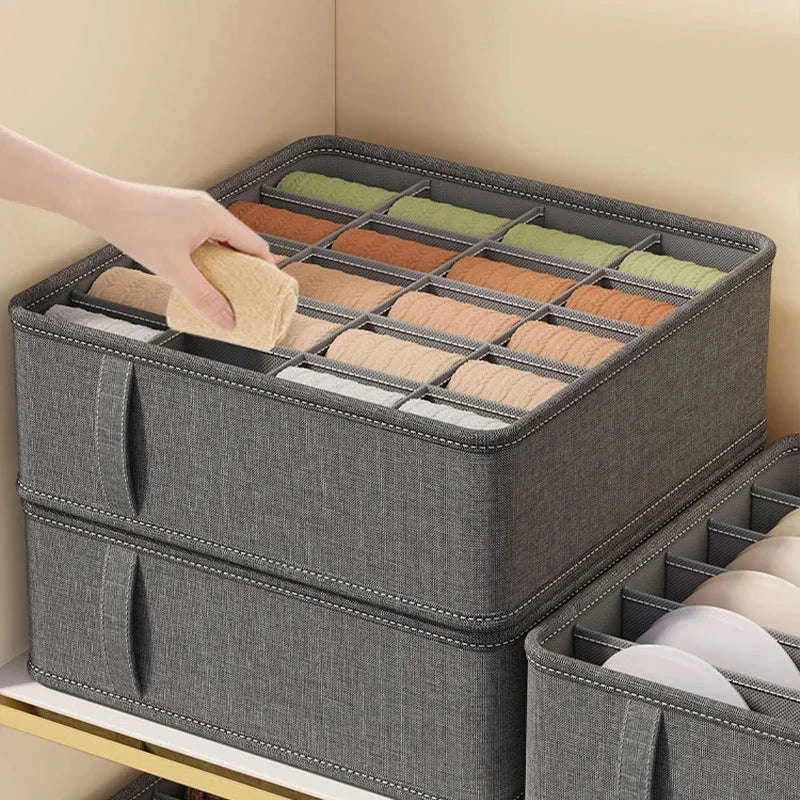 Multi-Grid Storage Organizer Box for Drawers and Cabinets-6 cell
