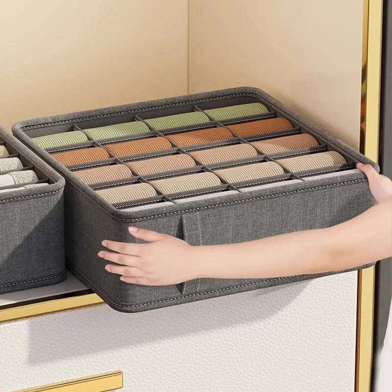 Multi-Grid Storage Organizer Box for Drawers and Cabinets-6 cell