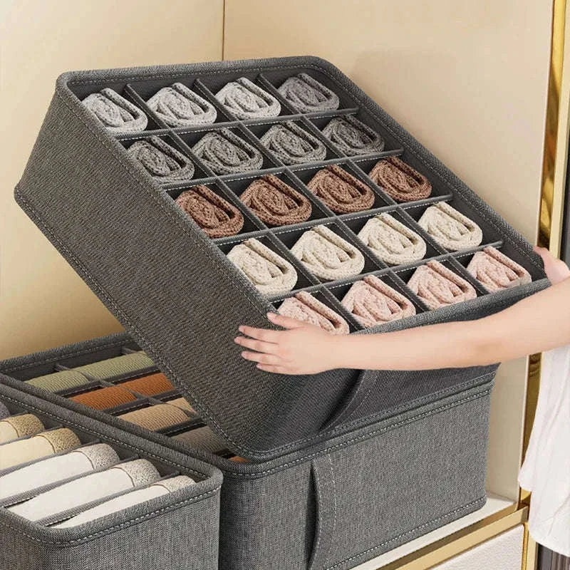 Multi-Grid Storage Organizer Box for Drawers and Cabinets-6 cell