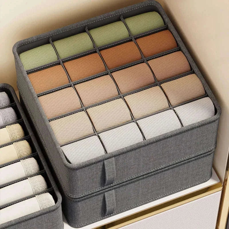 Multi-Grid Storage Organizer Box for Drawers and Cabinets-6 cell
