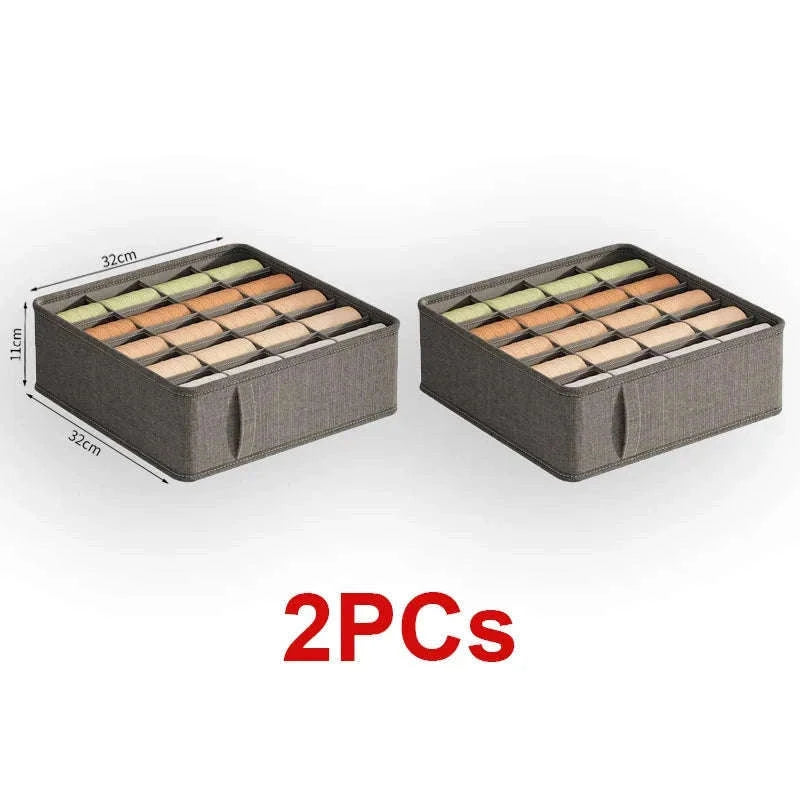 Multi-Grid Storage Organizer Box for Drawers and Cabinets-6 cell