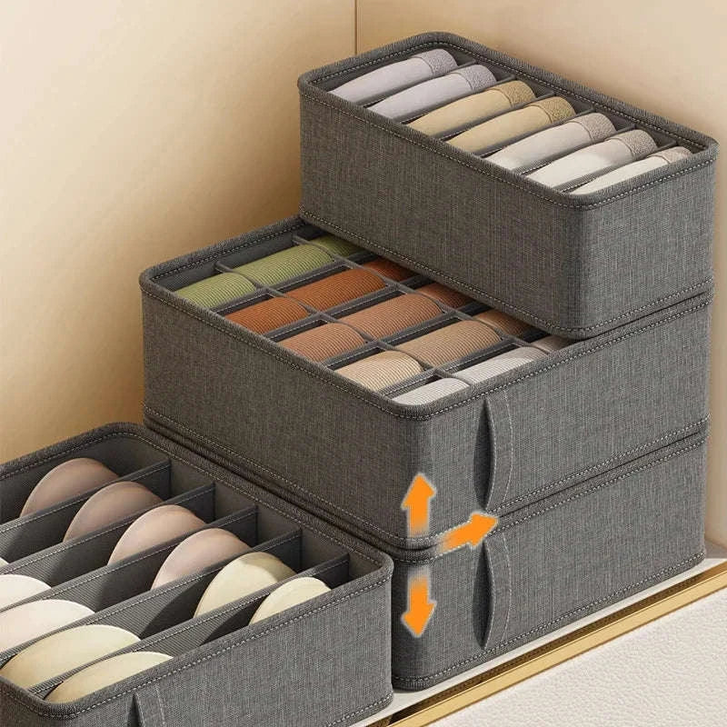 Multi‑Grid Storage Organizer Box for Drawers and Cabinets-6 grids(3 pcs)