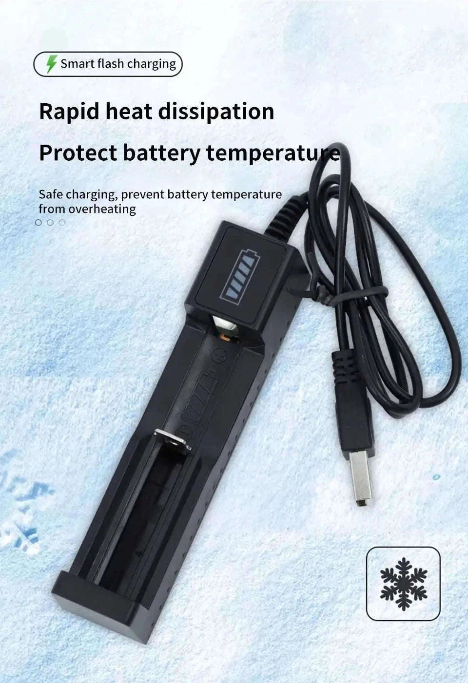 Multi-Slot USB 18650 Battery Charger for Lithium Cells-4 slots