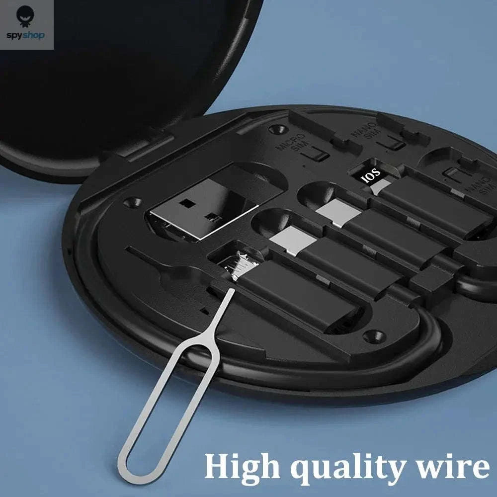 Multi USB Charging Adapter Cable Kit – 65W Fast Charging & Multi‑Device Connectivity-black