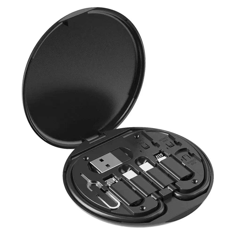 Multi USB Charging Adapter Cable Kit – 65W Fast Charging & Multi‑Device Connectivity-black