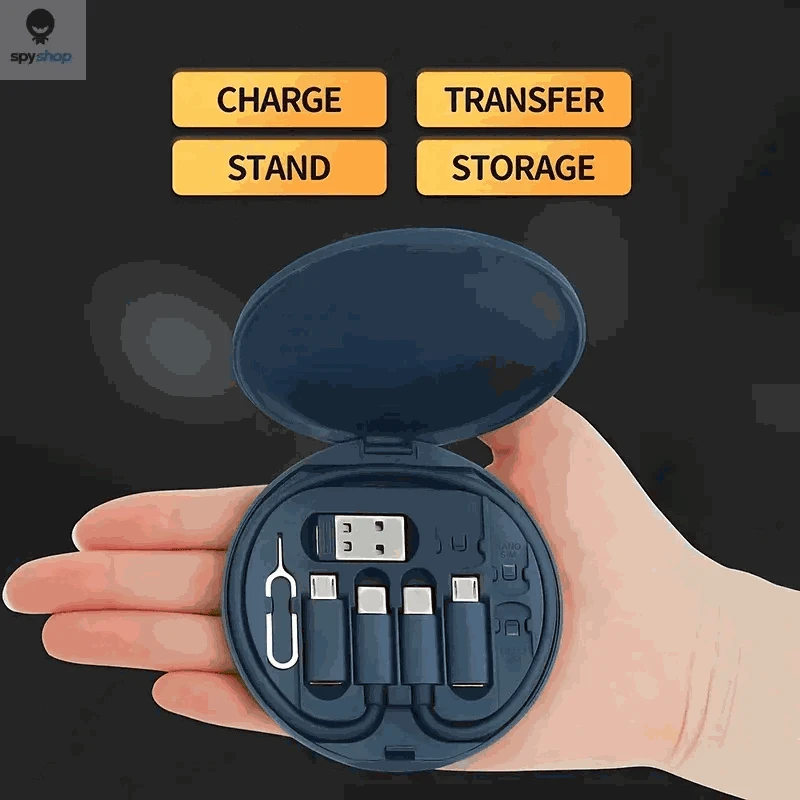 Multi USB Charging Adapter Cable Kit with 65W Fast Charging-black