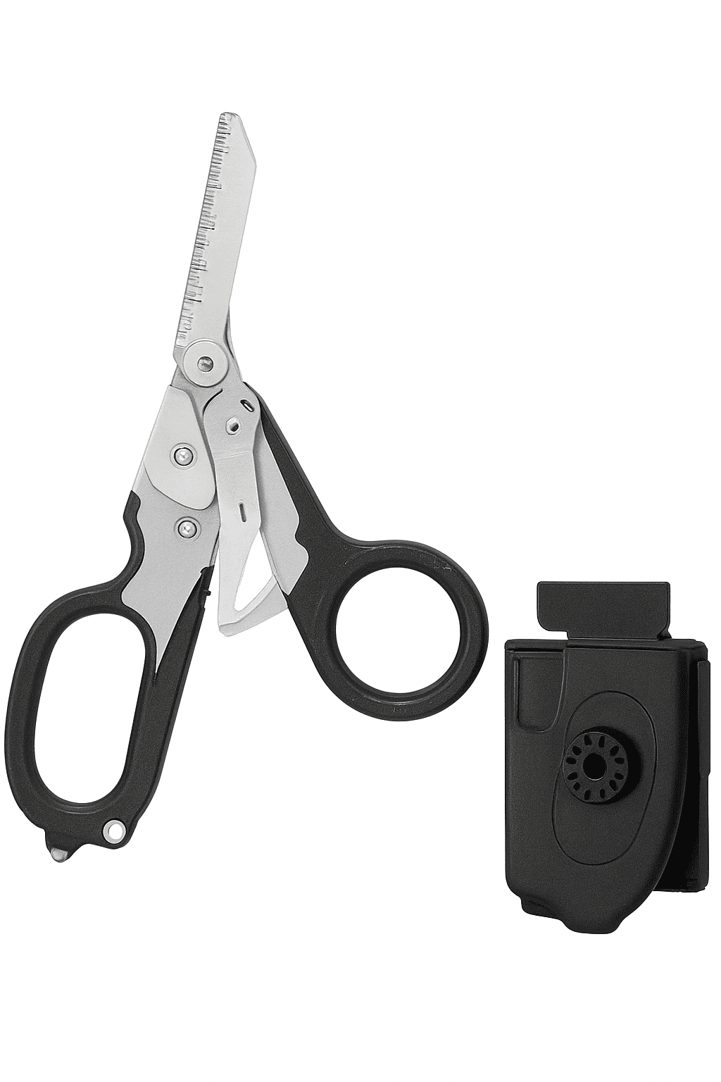 Multifunction Scissors Tactical Survival Tool with Belt Cutter-Orange