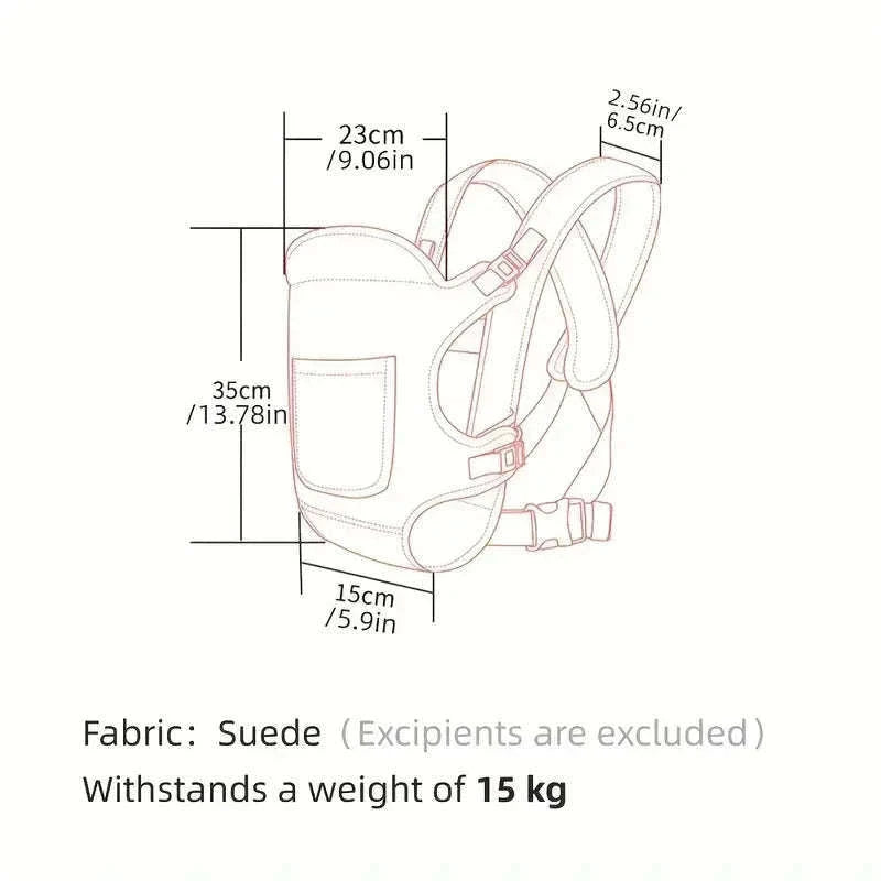 Multifunctional Baby Carrier Sling with 4 Carrying Methods-Black