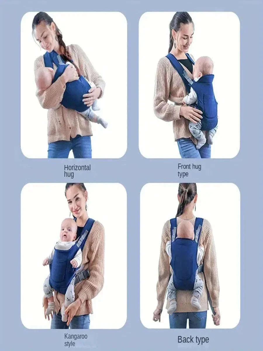 Multifunctional Baby Carrier Sling with 4 Carrying Methods-Black