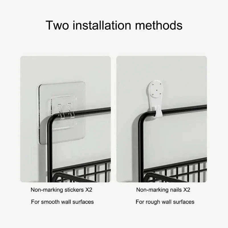 Multifunctional Bathroom Organizer for Corner Storage-Black-S-1PC
