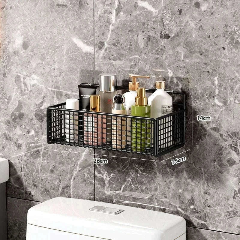 Multifunctional Bathroom Organizer for Corner Storage-Black-S-1PC