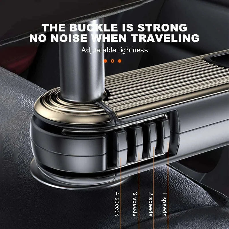 Multifunctional Car Headrest Hook and Phone Holder-Black