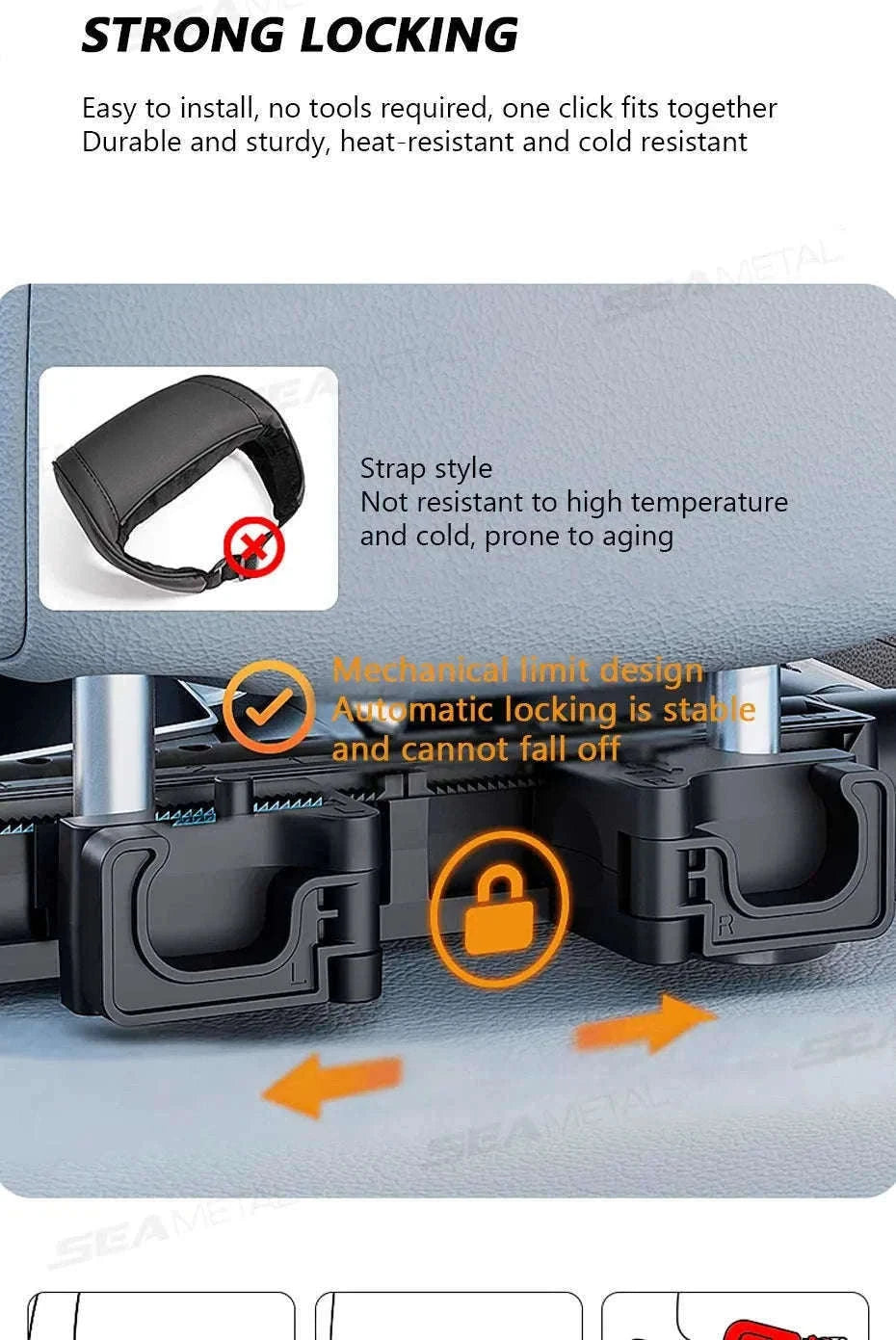 Multifunctional Car Headrest Memory Foam Neck Support Pillow-Black