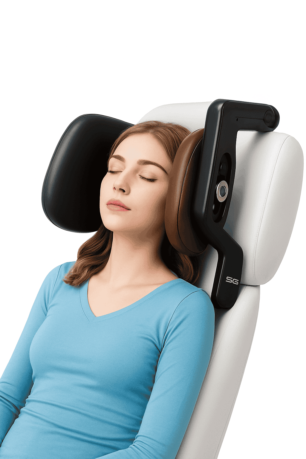 Multifunctional Car Headrest Memory Foam Neck Support Pillow-Black
