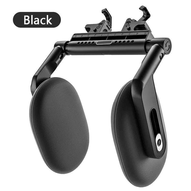 Multifunctional Car Headrest Memory Foam Neck Support Pillow-Black