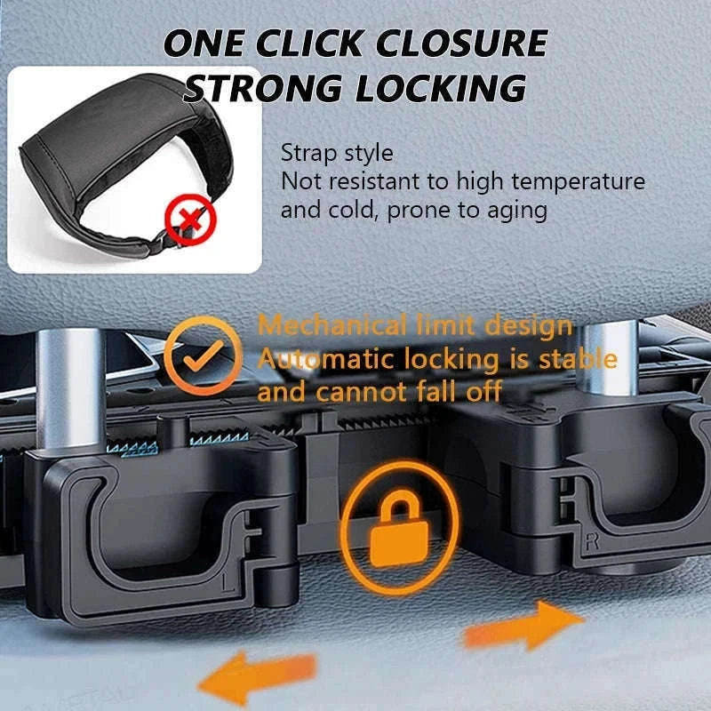 Multifunctional Car Headrest Memory Foam Neck Support Pillow-Black