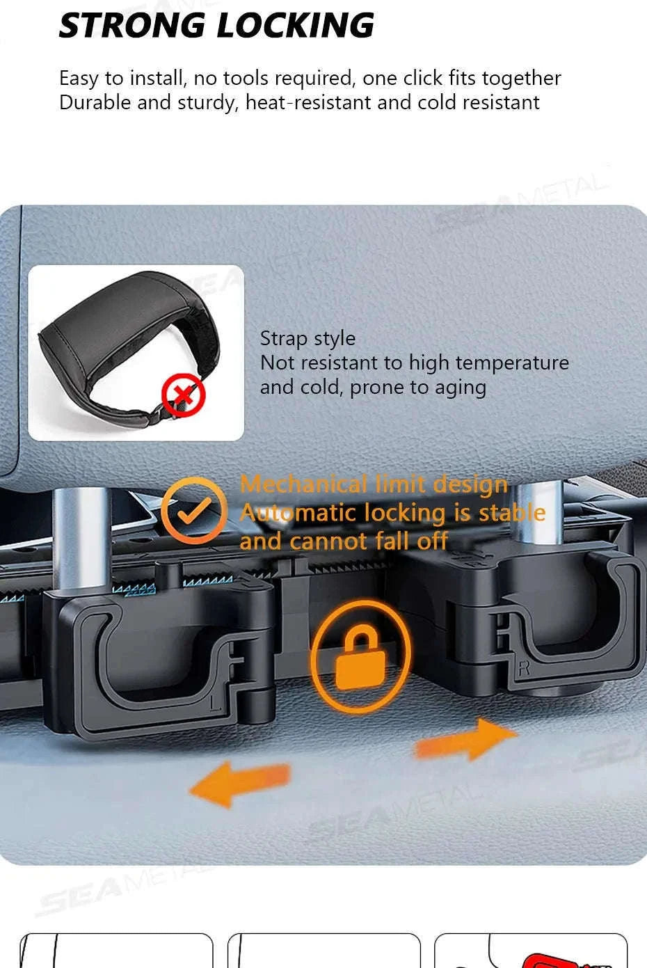 Multifunctional Car Headrest Memory Foam Neck Support Pillow-Black
