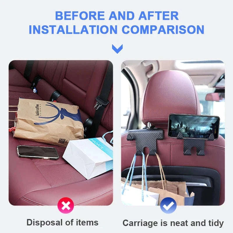 Multifunctional Car Headrest Seat Back Hook-1pc