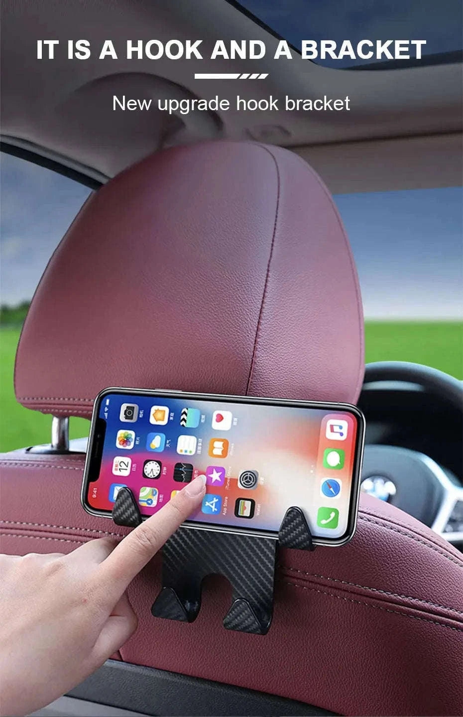 Multifunctional Car Headrest Seat Back Hook-1pc