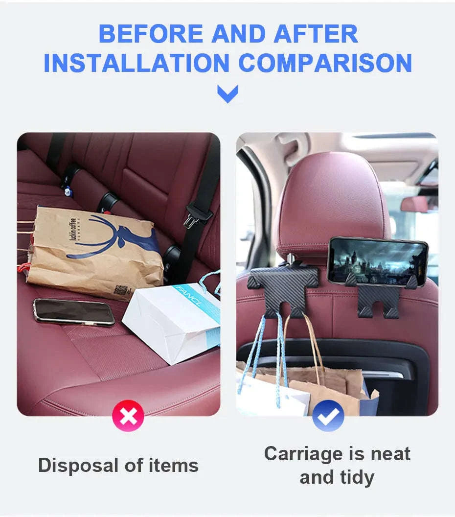 Multifunctional Car Headrest Seat Back Hook-1pc
