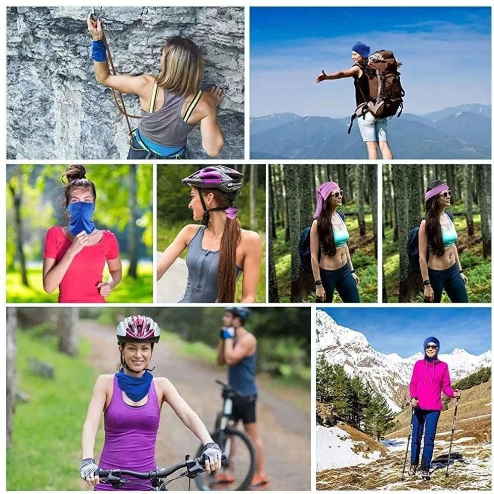 Multifunctional Headwear Bandana Scarf for Cycling and Outdoor Use-F