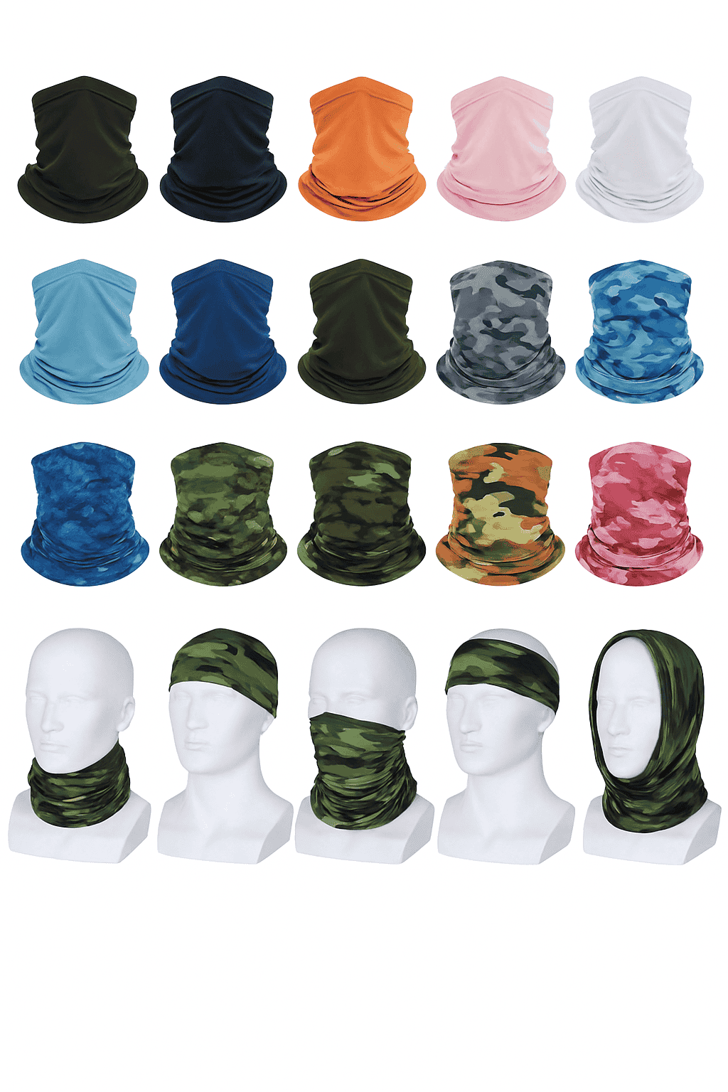 Multifunctional Headwear Bandana Scarf for Cycling and Outdoor Use-F