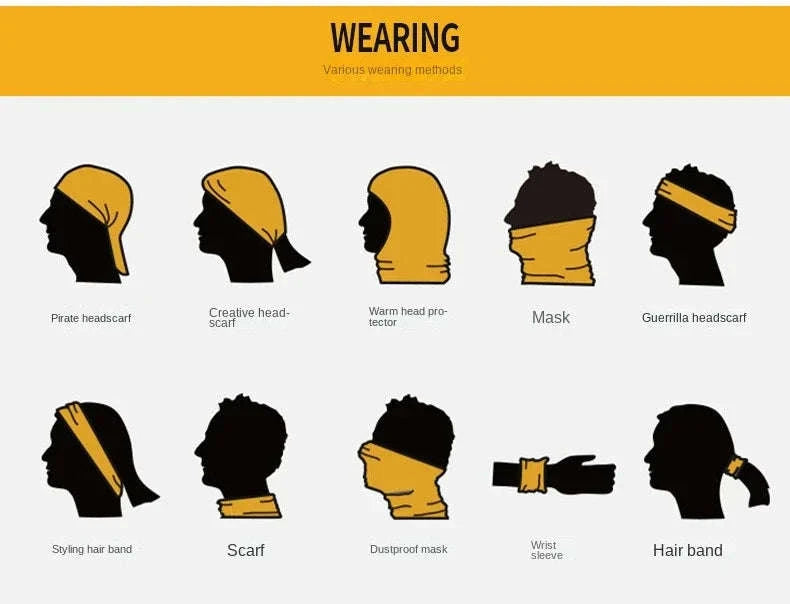 Multifunctional Headwear – Versatile Cycling Bandana Scarf-F