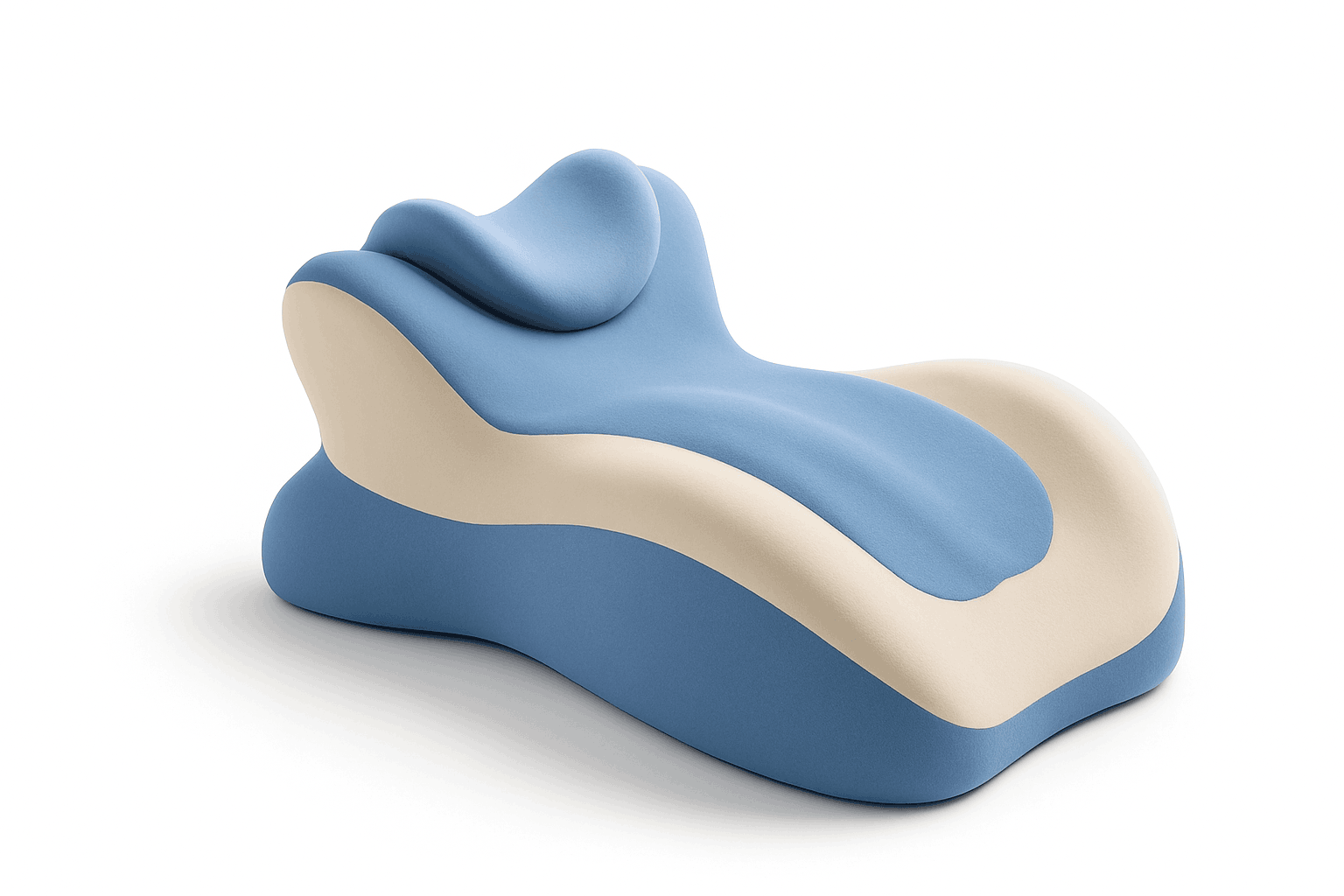 Multifunctional Memory Foam Prone Reading Pillow-Double Gray / United States