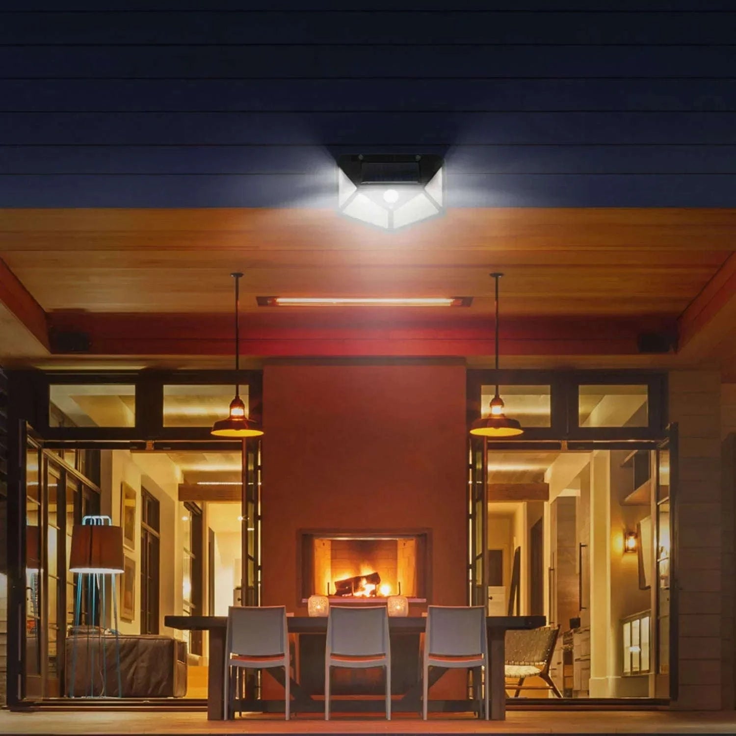 Multifunctional Solar Lamp with Motion Sensor for Outdoor Spaces-100 LED