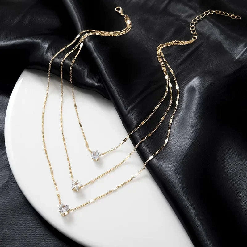Multilayer Pendant Necklace for Women with Adjustable Fit-1