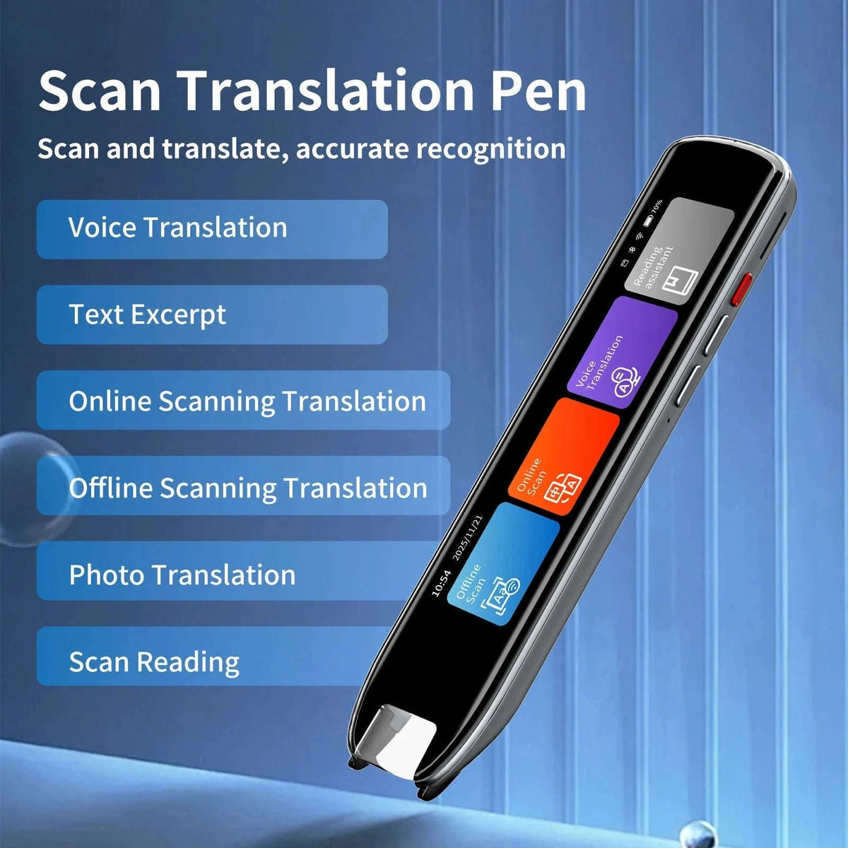 Multilingual Translation Pen Scanner with Voice Reading for Travel-S60Pro / China Mainland