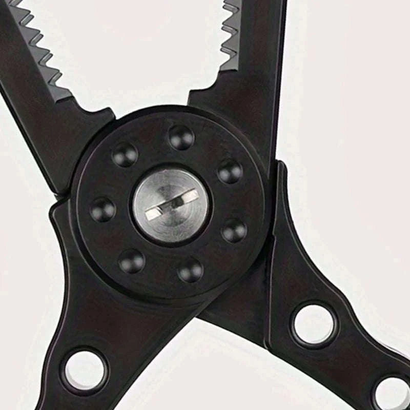 Multipurpose Fishing Pliers with Fish Grip & Hook Remover Tool-black