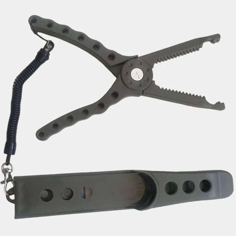 Multipurpose Fishing Pliers with Fish Grip & Hook Remover Tool-black