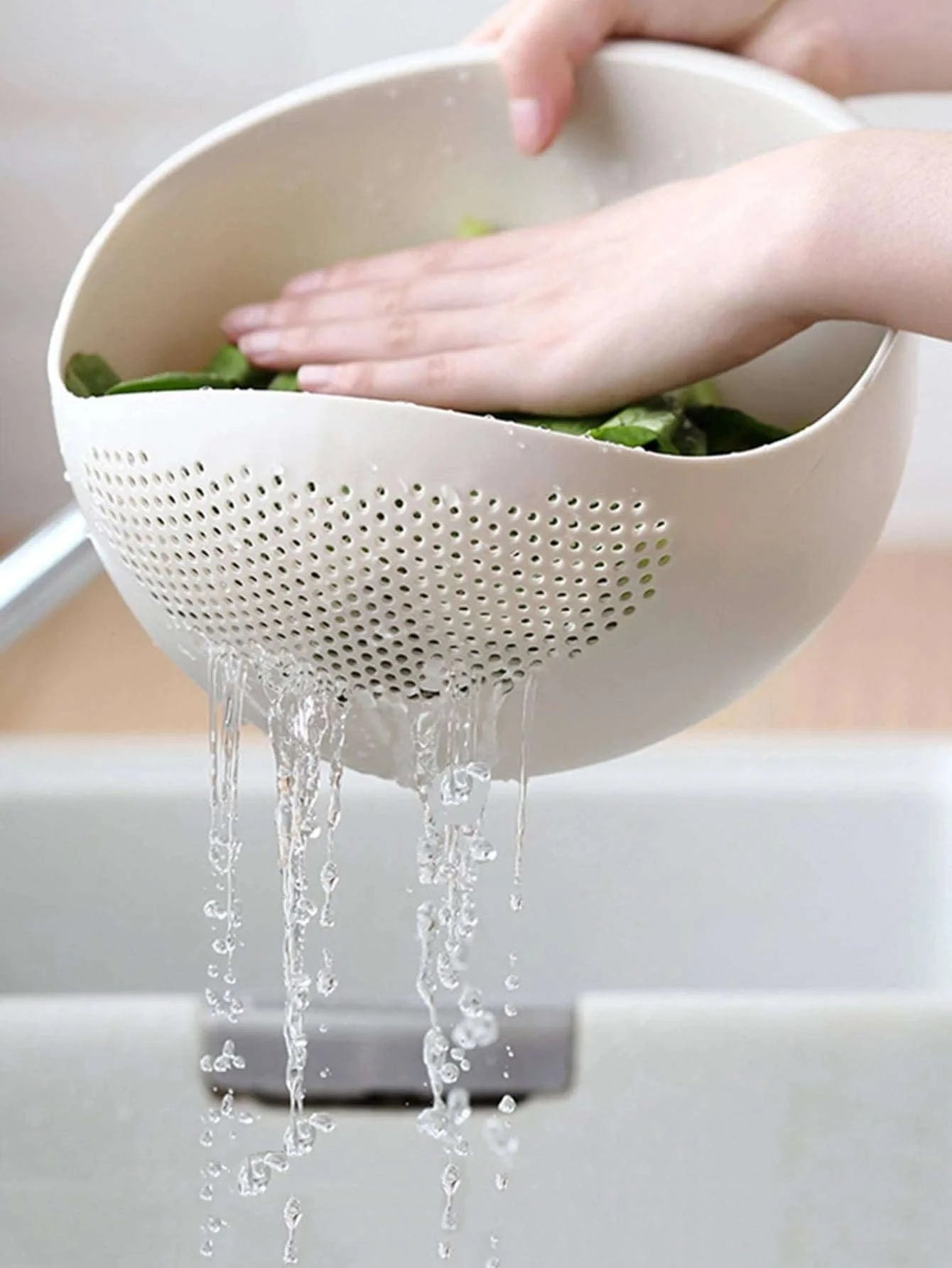 Multipurpose Kitchen Drain Basket Colander-Blue